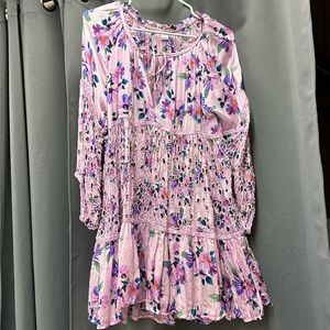 Silk long sleeve dress